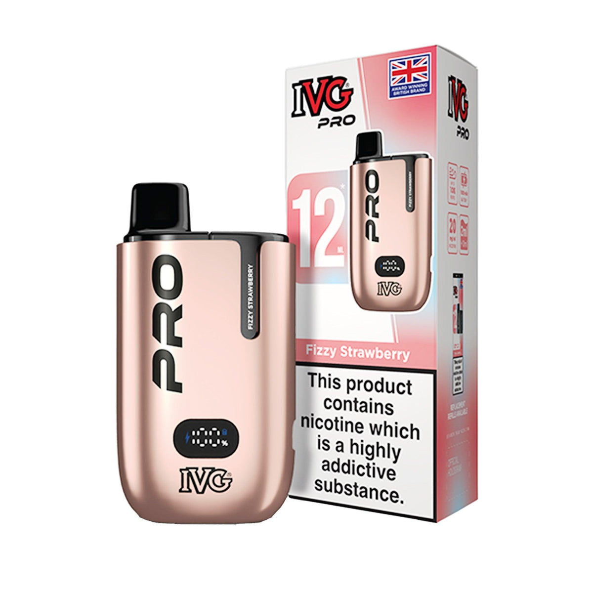 IVG Pro 12 Prefilled Pod Vape Kit - Fizzy-Strawberry