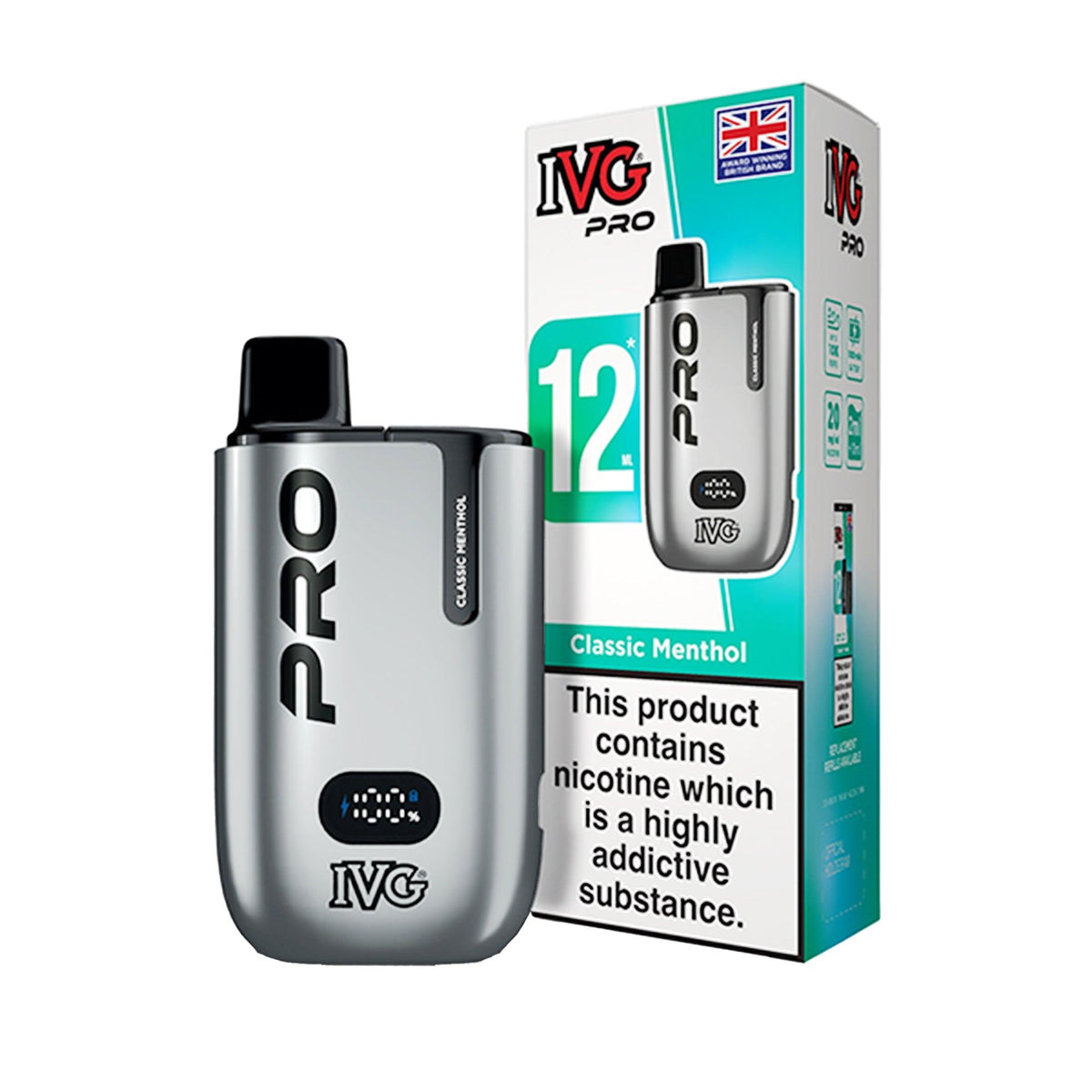 IVG Pro 12 Prefilled Pod Vape Kit - Classic-Menthol