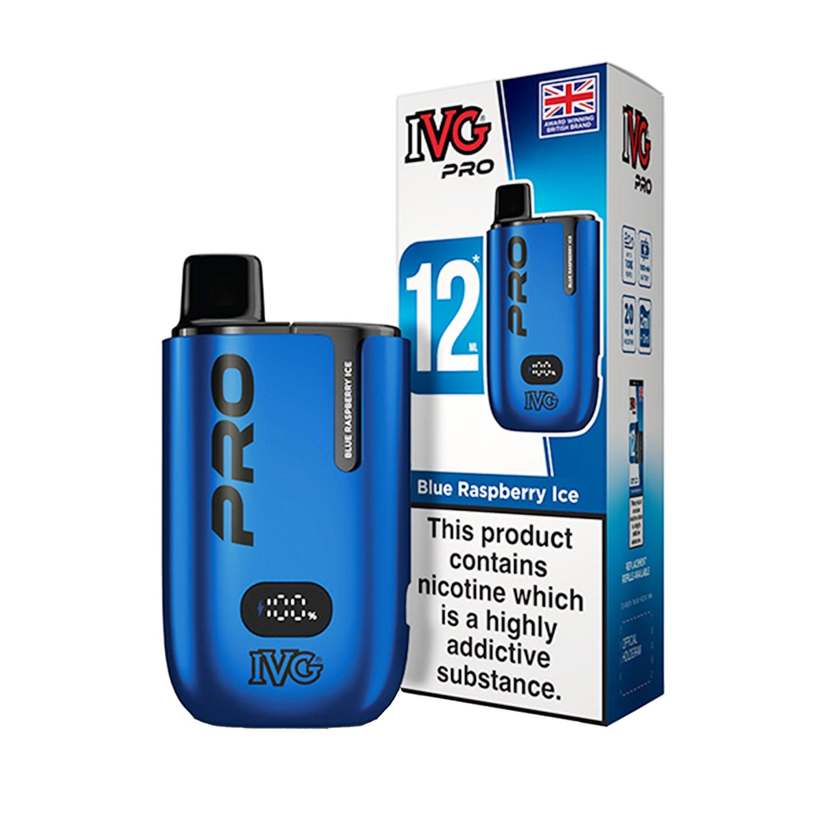 IVG Pro 12 Prefilled Pod Vape Kit - Blue-Raspberry-Ice