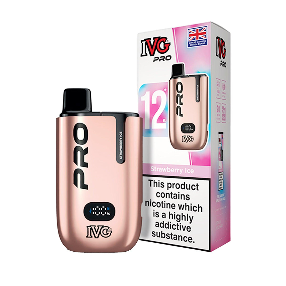 IVG Pro 12 Prefilled Pod Vape Kit - Strawberry-Ice