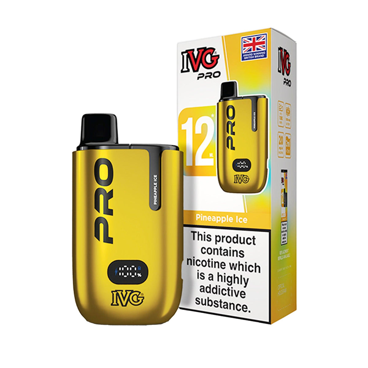 IVG Pro 12 Prefilled Pod Vape Kit - Pineapple-Ice