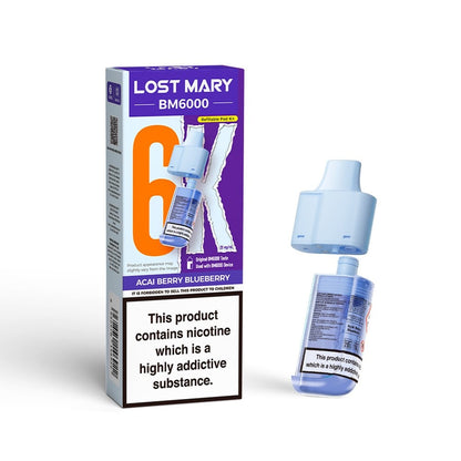 Acai Berry Blueberry Lost Mary BM6000 Prefilled Pods