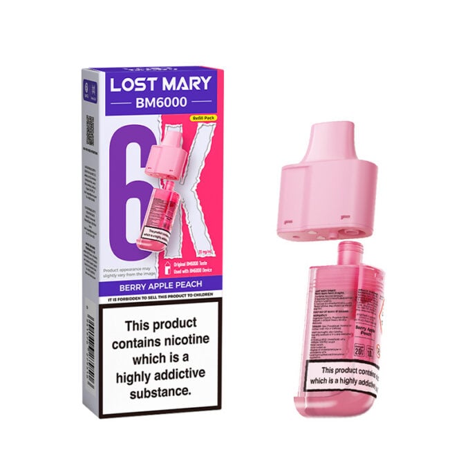 Berry-Apple-Peach Lost Mary BM6000 Prefilled Pods