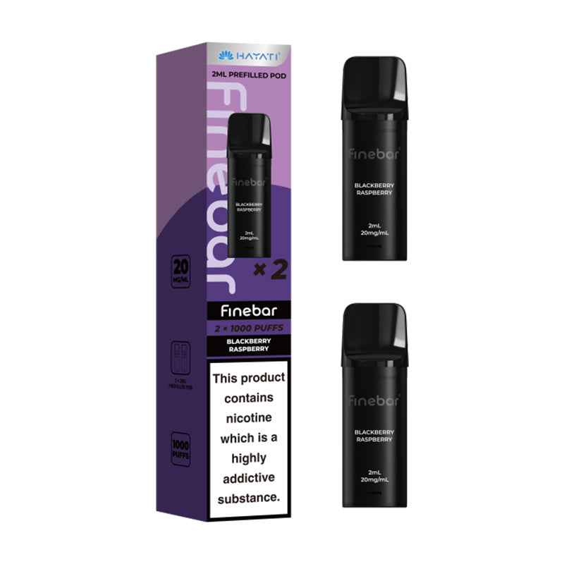 Blackberry Raspberry Hayati Finebar 1000 Prefilled Pods