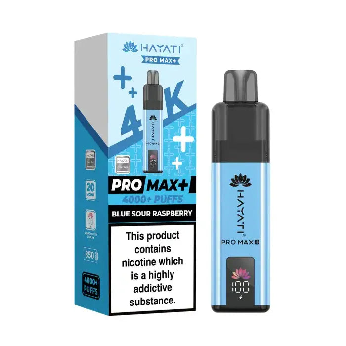 Blue Sour Raspberry Hayati Pro Max Plus 4K Prefilled Pod Kit