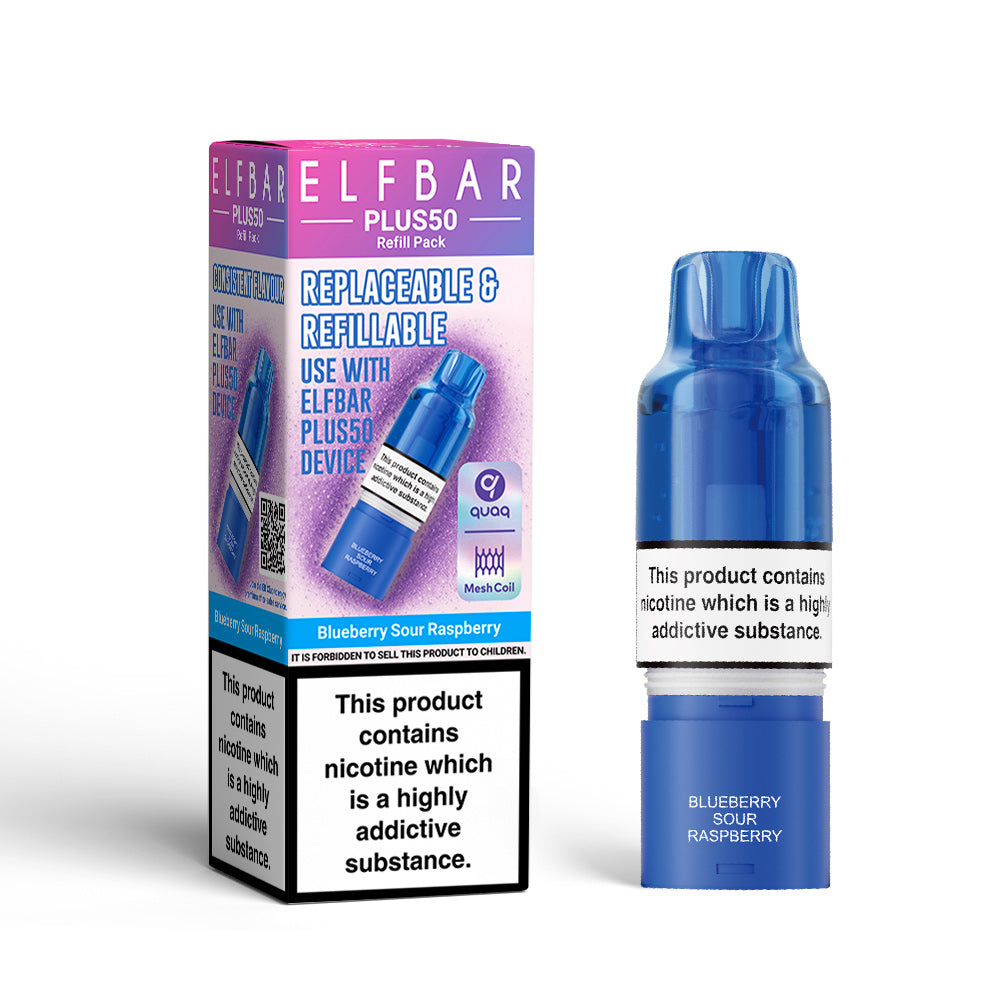Elf Bar Plus 50 Prefilled Pods - blueberry sour raspberry