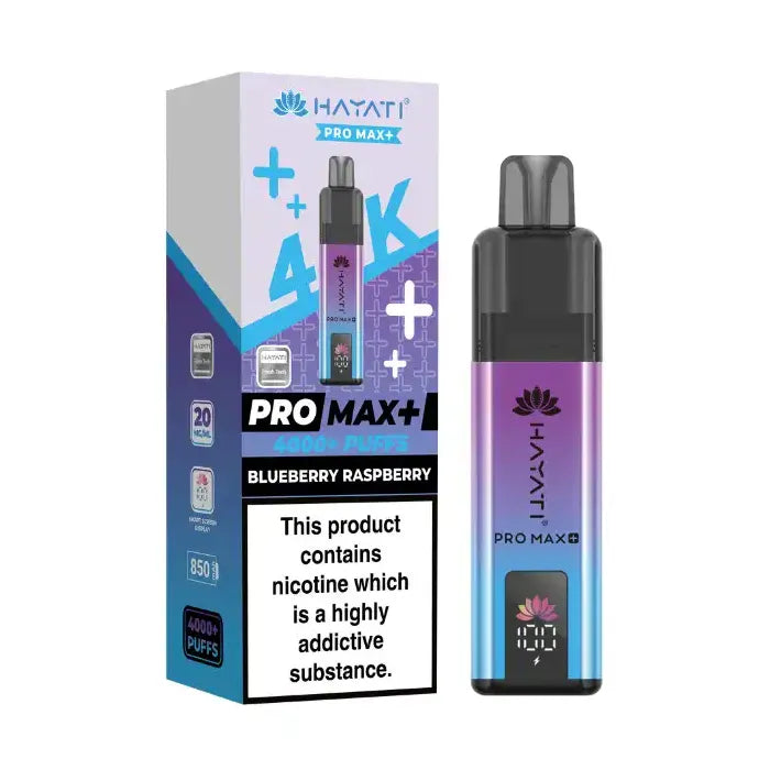 Blueberry Raspberry Hayati Pro Max Plus 4K Prefilled Pod Kit