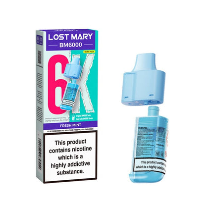 Fresh mint Lost Mary BM6000 Prefilled Pods