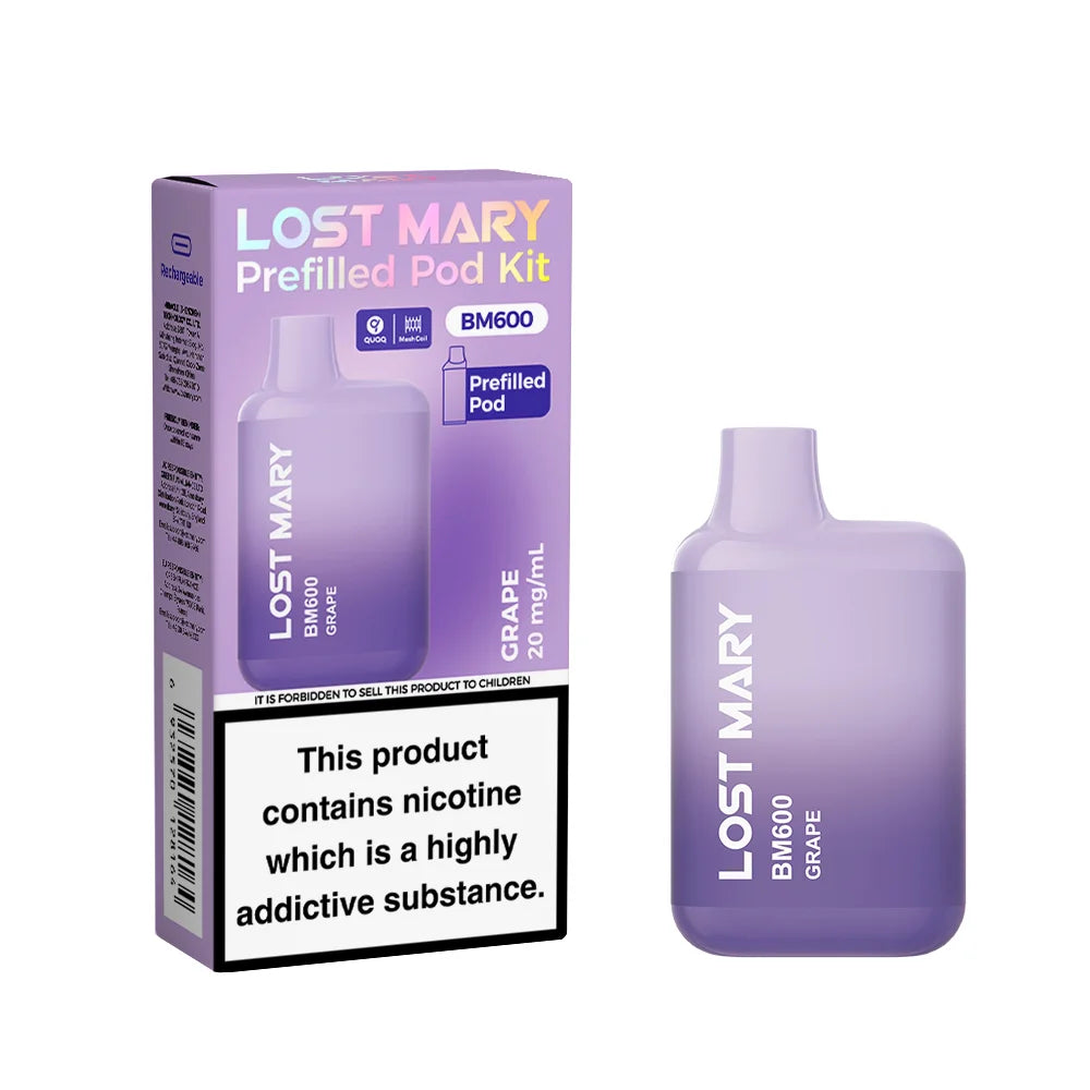 Grape Lost Mary BM600 Prefilled Pod Kit
