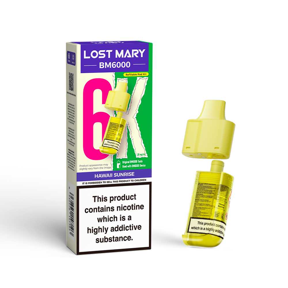 Hawaii Sunrise Lost Mary BM6000 Prefilled Pods