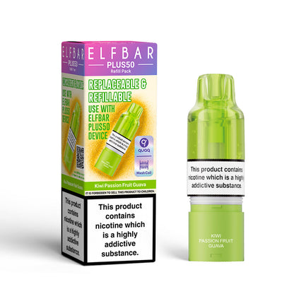 Elf Bar Plus 50 Prefilled Pods - Kiwi Passionfruit guava