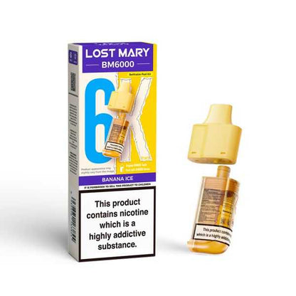 Banana  Lost Mary BM6000 Prefilled Pods