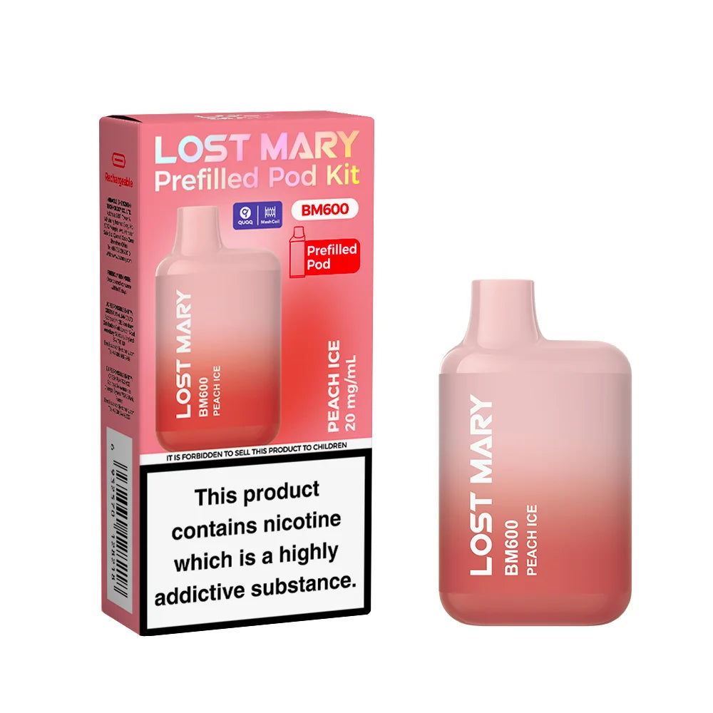 Peach Ice Lost Mary BM600 Prefilled Pod Kit
