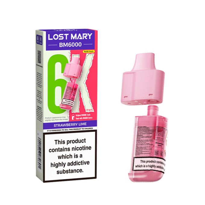 Strawberry Iime Lost Mary BM6000 Prefilled Pods