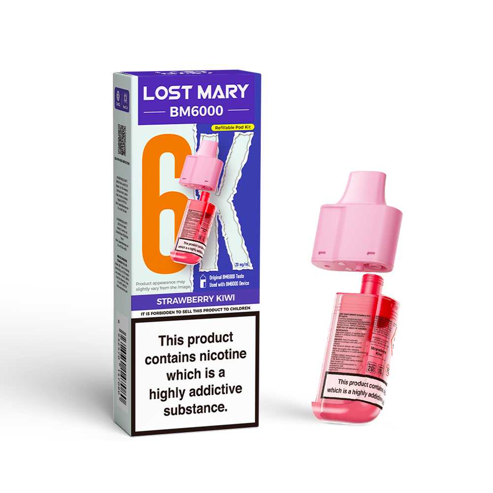 Strawberry Kiwi Lost Mary BM6000 Prefilled Pods