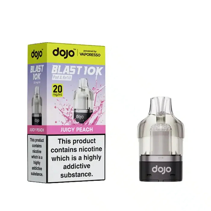 Juicy Peach Vaporesso Dojo Blast 10K Prefilled Pod