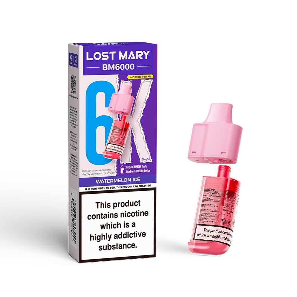 Watermelon Ice Lost Mary BM6000 Prefilled Pods