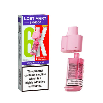 Watermelon Kiwi Lost Mary BM6000 Prefilled Pod