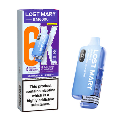 Acai Berry Blueberry  Lost Mary BM6000 Prefilled Pod Kit