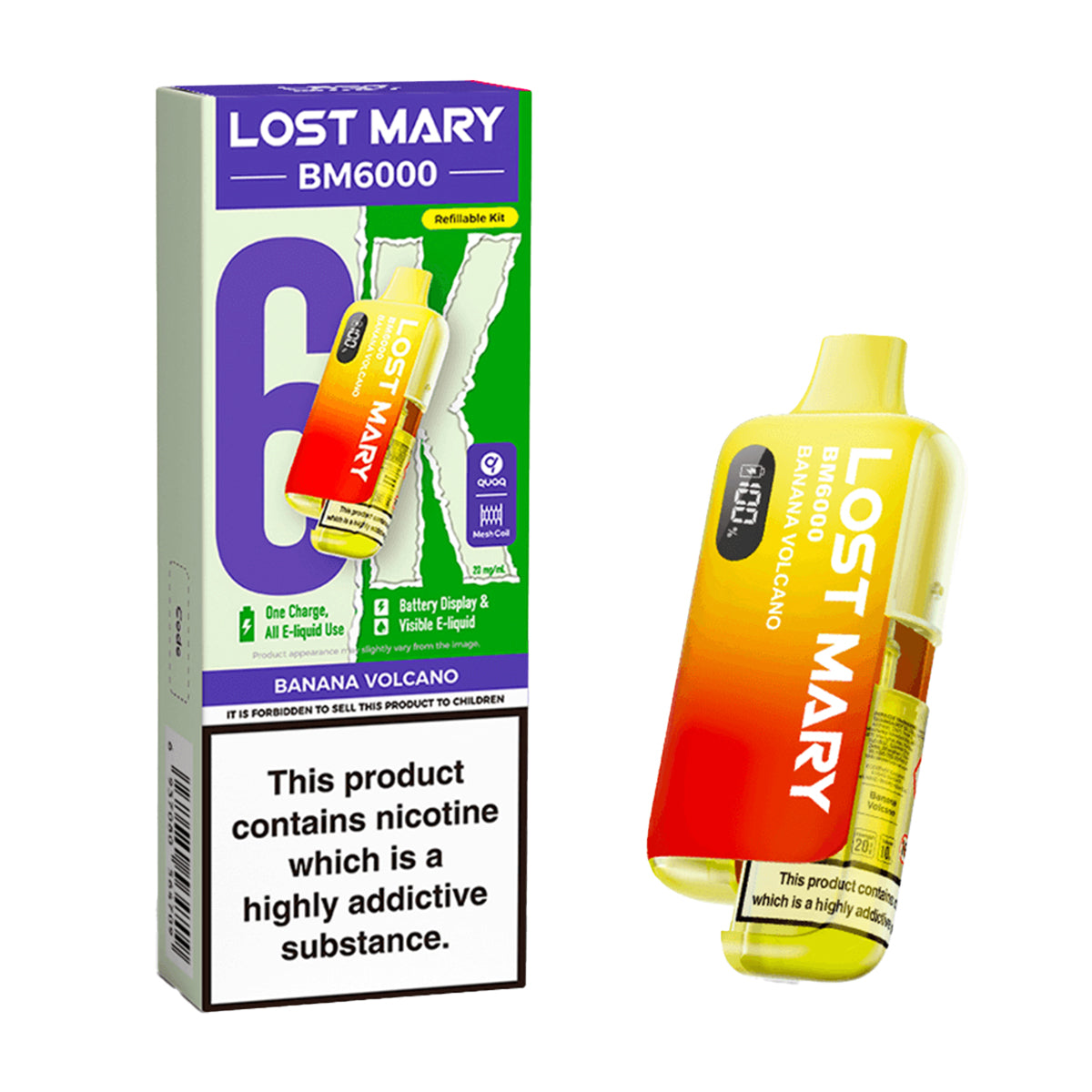Banana Volcano Lost Mary BM6000 Prefilled Pod Kit