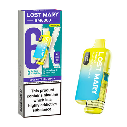 Blue Razz Lemonade Lost Mary BM6000 Prefilled Pod Kit