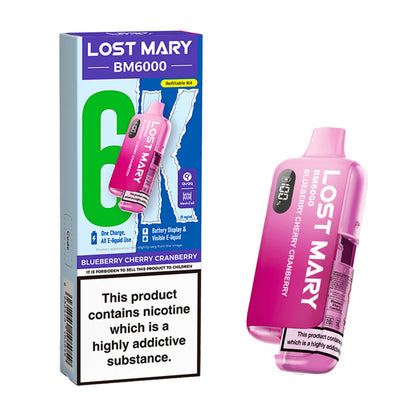Blueberry Cherry Cranberry Lost Mary BM6000 Prefilled Pod Kit