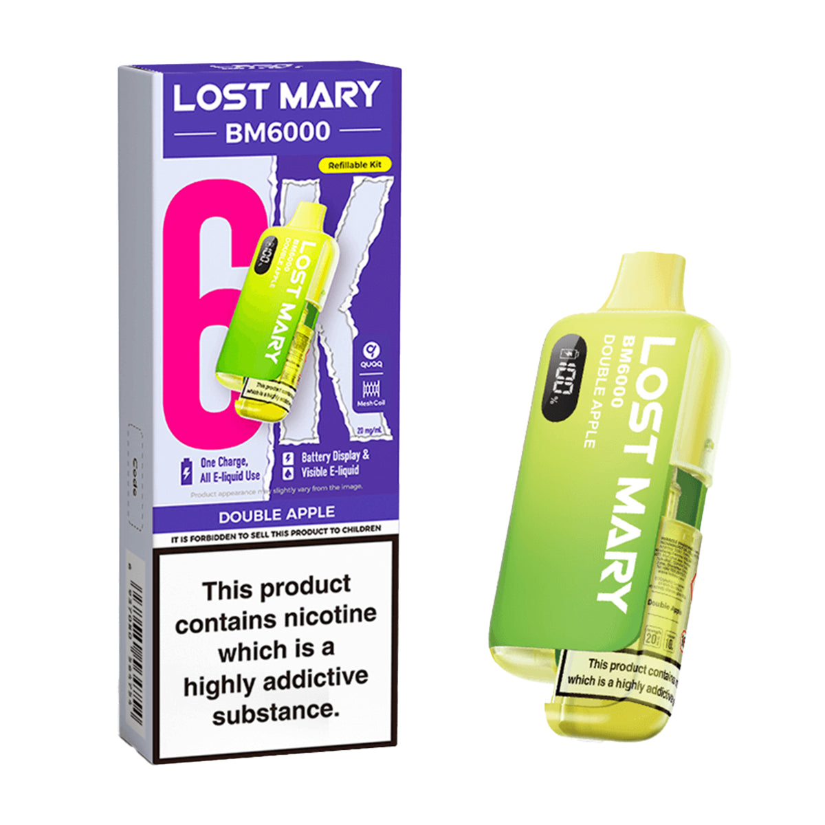 Double Apple Lost Mary BM6000 Prefilled Pod Kit