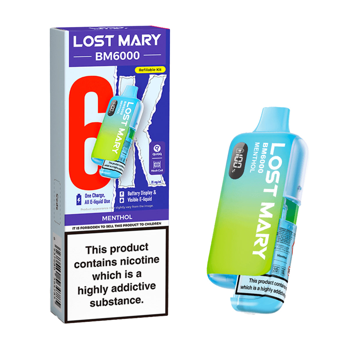 Menthol Lost Mary BM6000 Prefilled Pod Kit