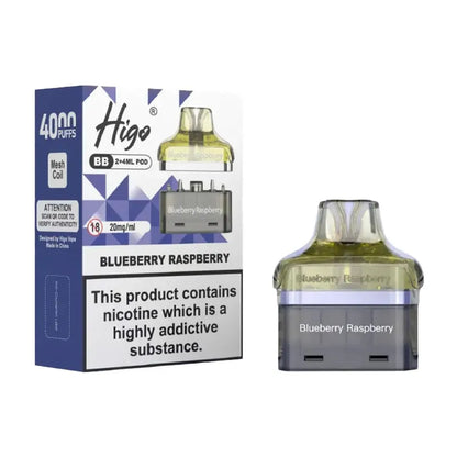 Blueberry Sour Raspberry Higo BB 4000 Puffs Prefilled Pods