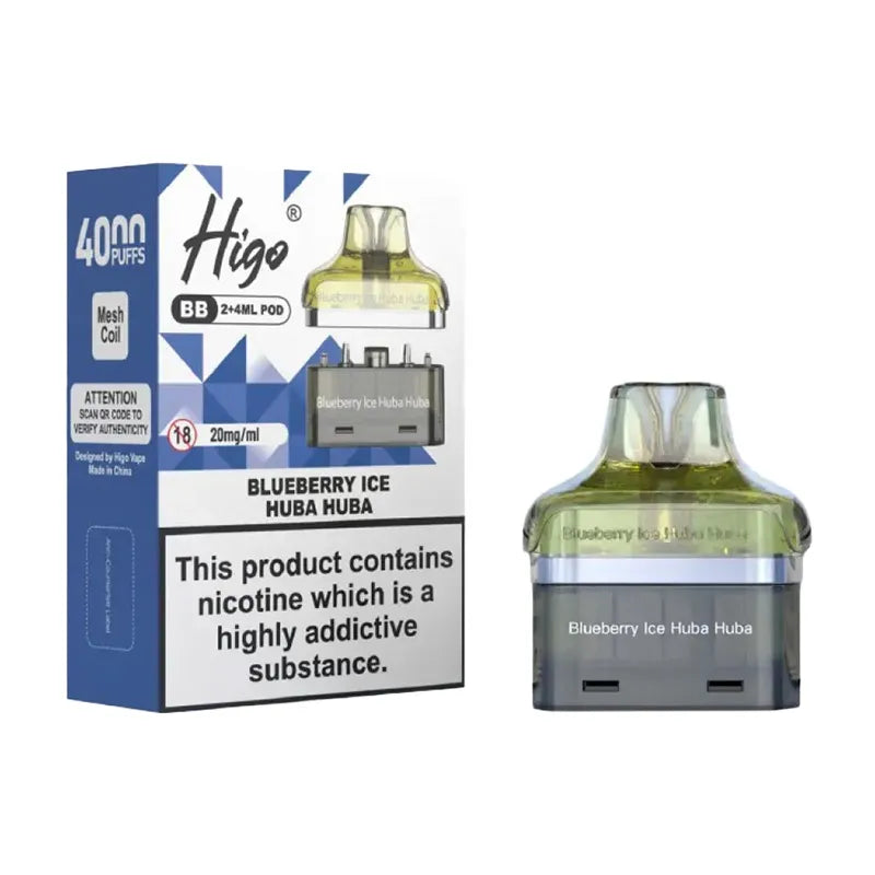 Blueberry Ice Huba Huba Higo BB 4000 Puffs Prefilled Pods
