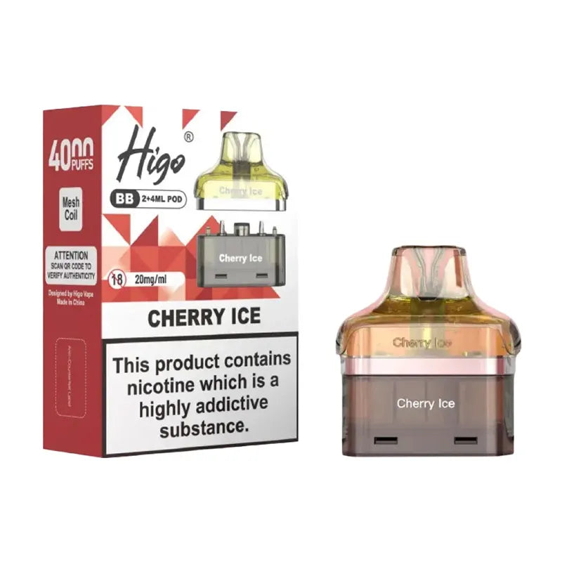 Cherry Ice Higo BB 4000 Puffs Prefilled Pods