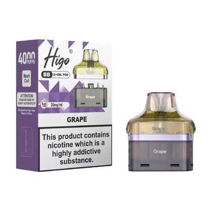 Grape Higo BB 4000 Puffs Prefilled Pods