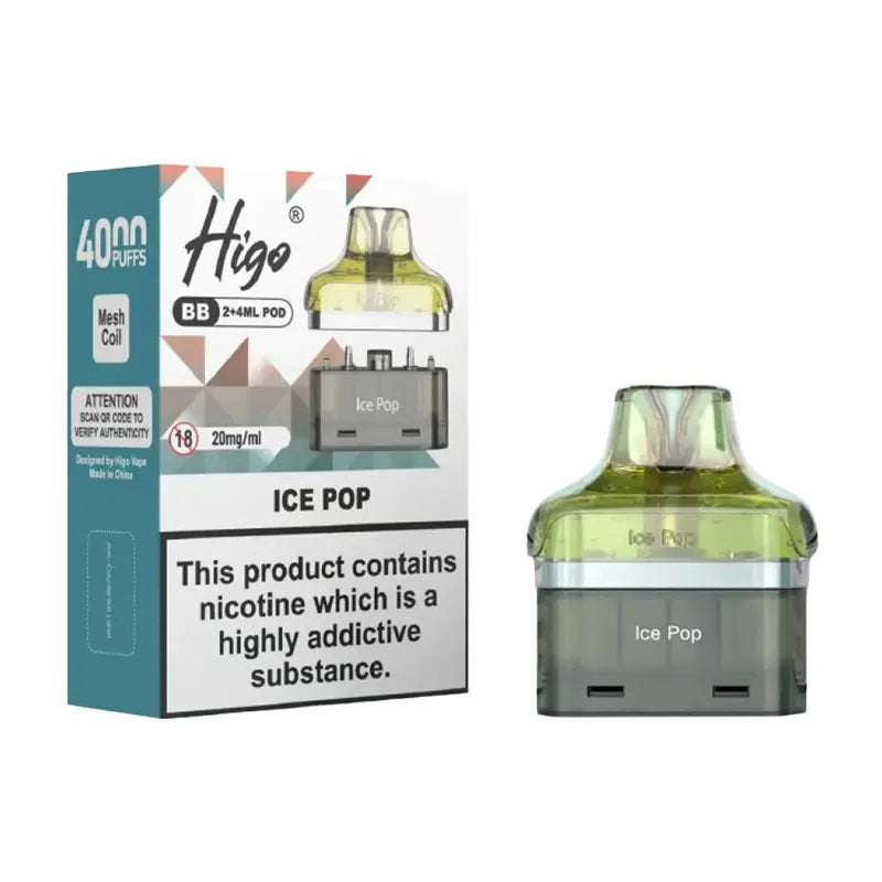 Ice Pop Higo BB 4000 Puffs Prefilled Pods