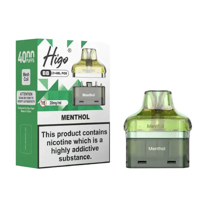 Menthol Higo BB 4000 Puffs Prefilled Pods