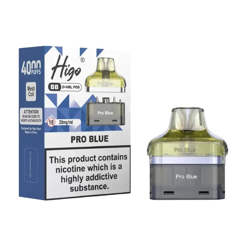 Pro Blue Higo BB 4000 Puffs Prefilled Pods
