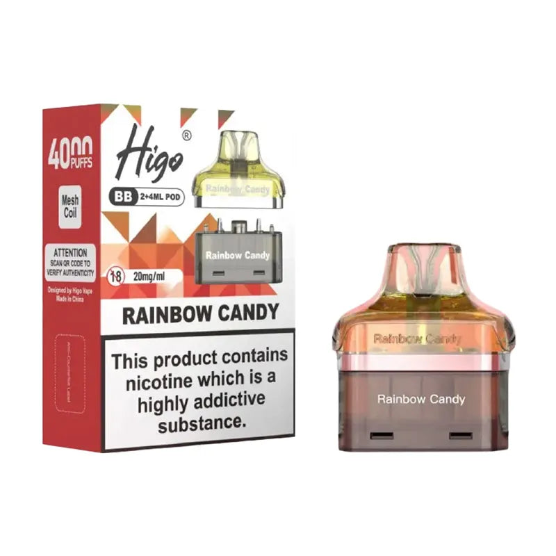 Rainbow Candy Higo BB 4000 Puffs Prefilled Pods