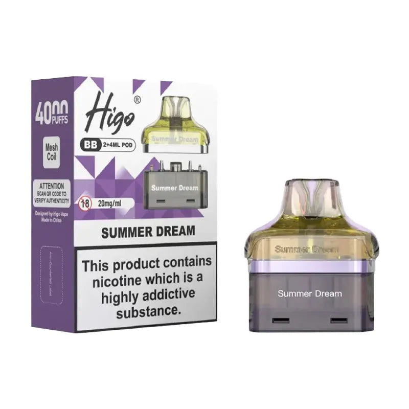Summer Dream Higo BB 4000 Puffs Prefilled Pods