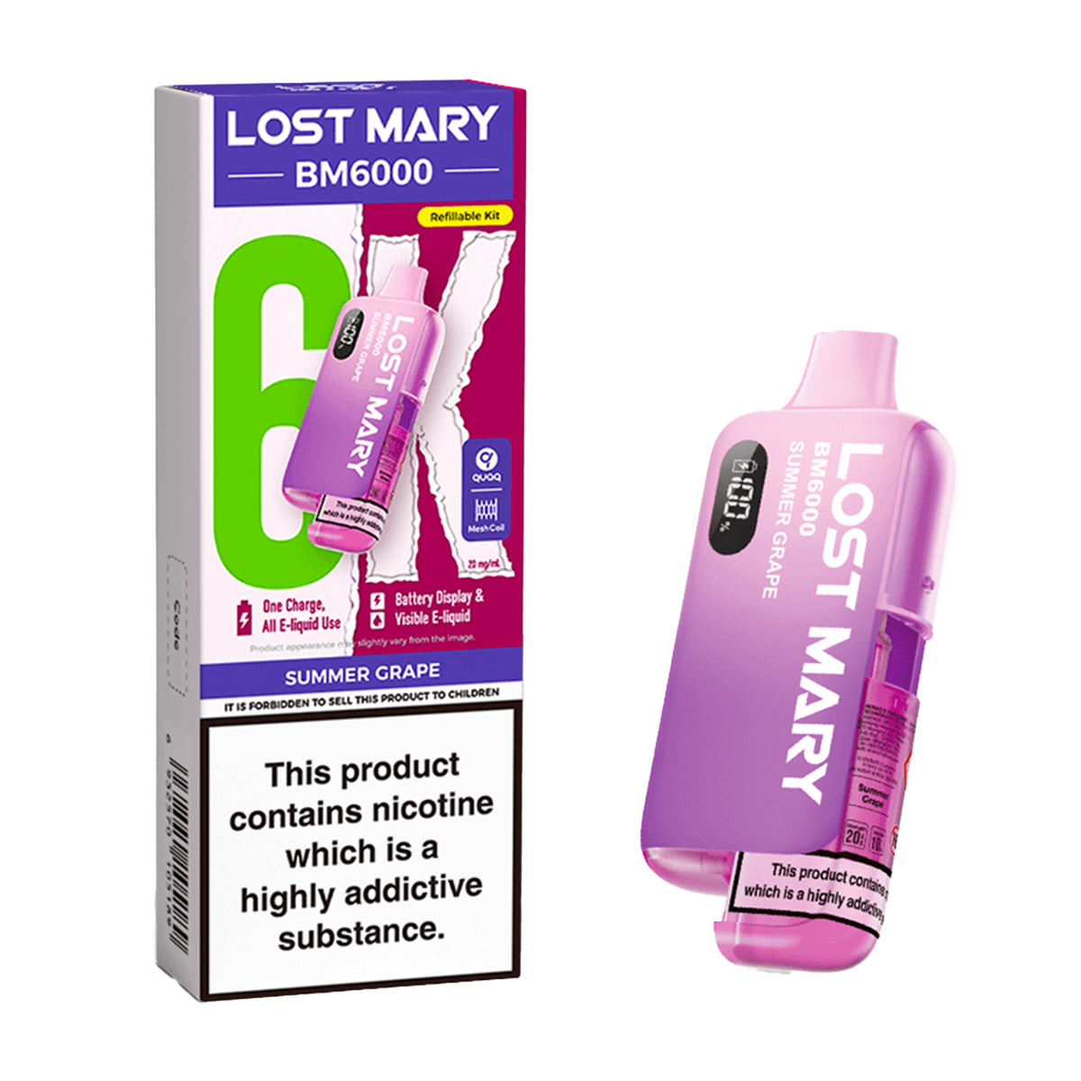 Summer Grape Lost Mary BM6000 Prefilled Pod Kit