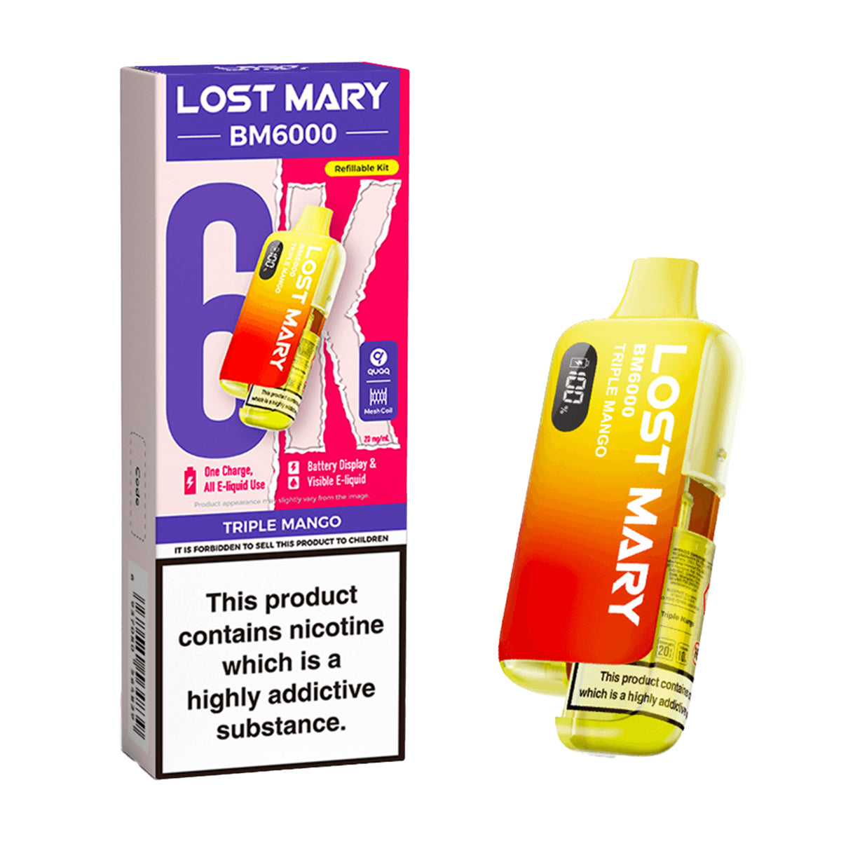 Triple Mango Lost Mary BM6000 Prefilled Pod Kit