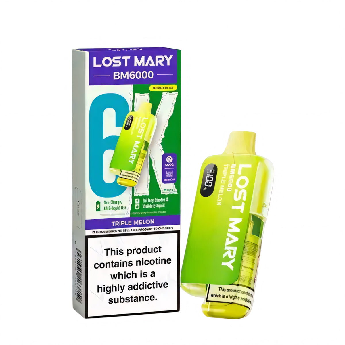 Triple Melon Lost Mary BM6000 Prefilled Pod Kit